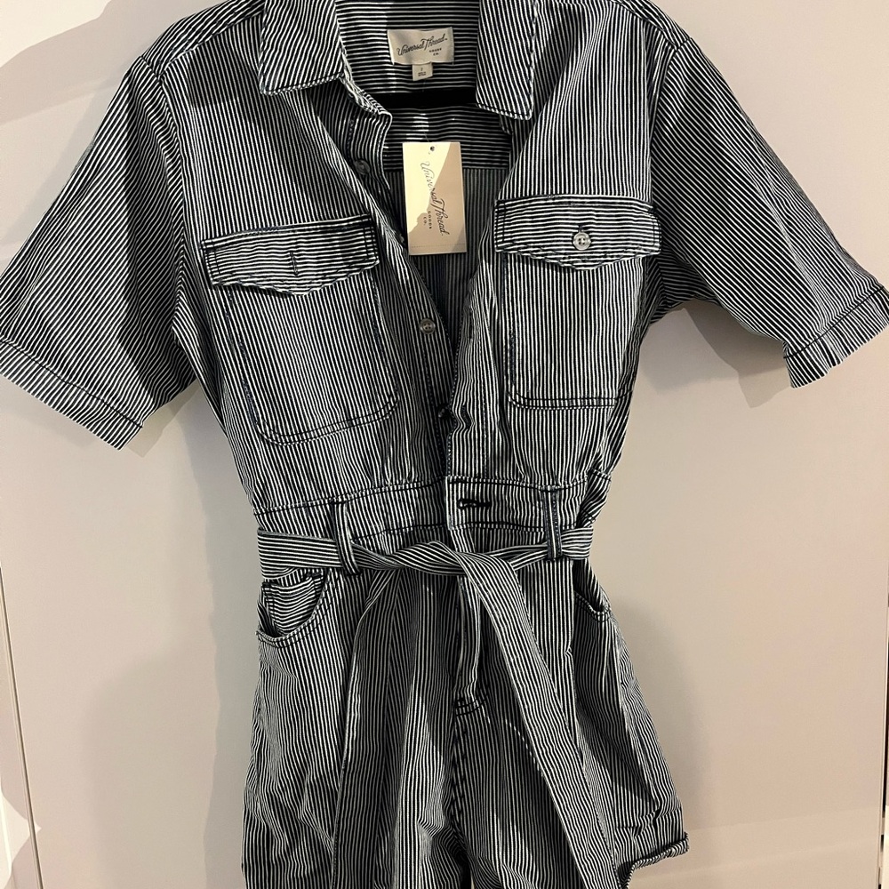 Universal Thread Navy and White Striped Shirt